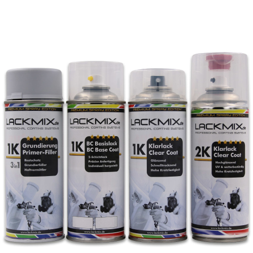 112 Chromitblack Met / für Mercedes / Spraydosen-Lackspray Autolack Sets: