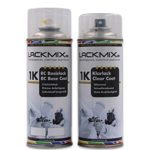 10B (Z10B) Satin Steel Grey Met / für OPEL / Spraydosen-Lackspray Autolack Sets: Basislack + 1K Klarlack