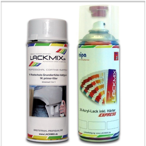 2K Spraydose RAL 9001 Cremeweiss / Acryl Express 2K Lackspray (400ml) / Glanzgrad & Set wählbar / Lackmix