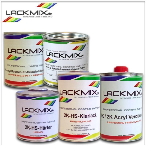 2R CONTINENTAL SILVER / für KIA / Basislack / Alle Acryl Autolack-Farbe Sets & Mengen.