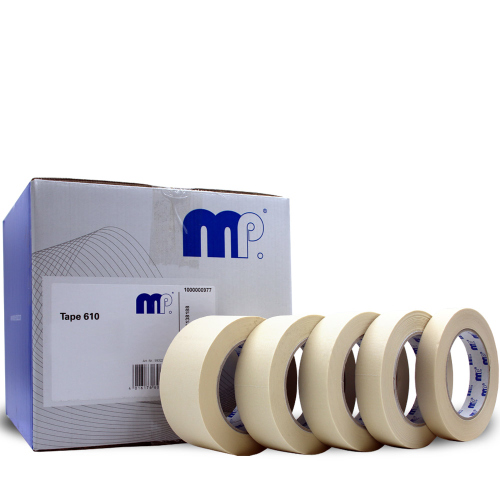 MP Tape 610 Abdeckband / Klebeband. Hitzebeständig bis 80°C.  50m. Breite 18, 24, 30, 36 oder 48mm wählbar.  24mm / 10 Stk