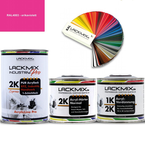 2K Lack RAL 4003 Erikaviolett / RAL Acryl Express Einschichtlack / Alle Mengen & Sets / Lackmix